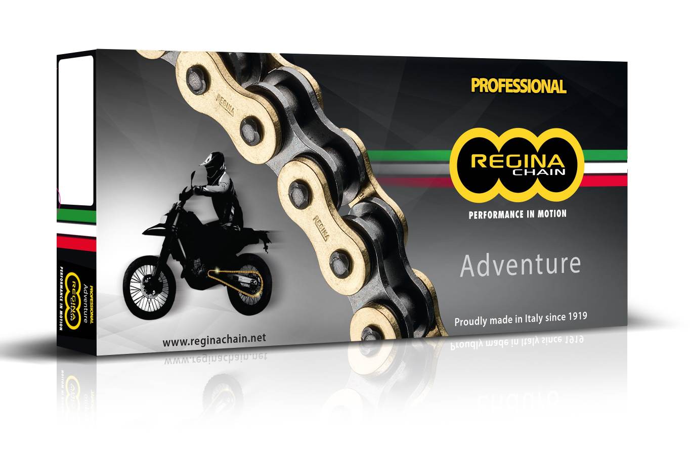 Drive chain 520ZRE (116 links) Z-ring Enduro up to 650 cc (gold) (clip + solid rivet + hollow rivet)