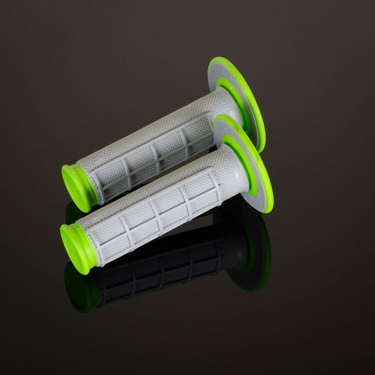 Grips MX Dual Compound Diamond Green Waffle, two-component, color gray/green