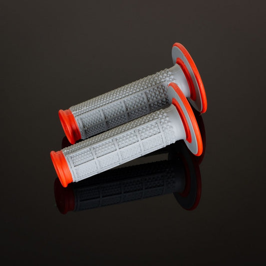 Grips MX Dual Compound Tapered Half Waffle, two-component, color gray/orange