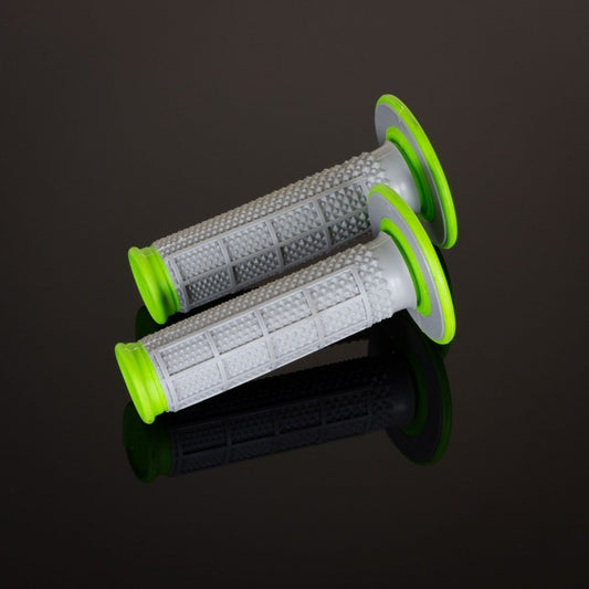 Grips MX Dual Compound Tapered Green Half Waffle, two-component, color gray/green