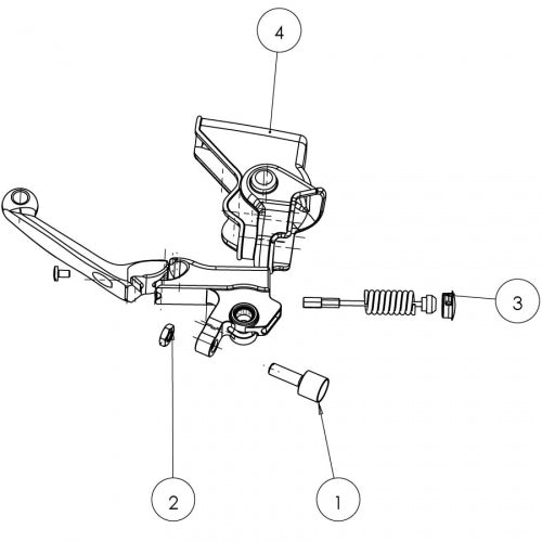 Parts for repair kit for lever LV-121 (parts 1 and 2)