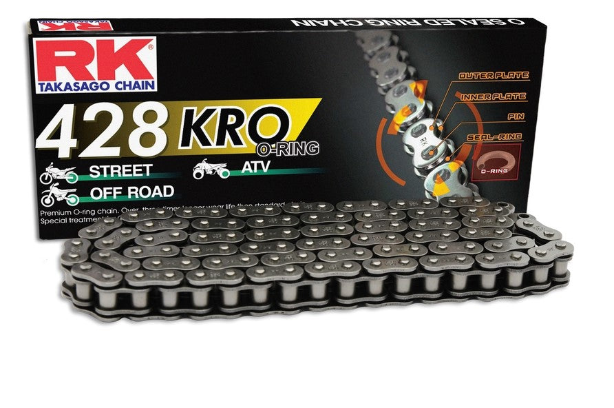 Drive chain 428KRO-140 (O-ring) rivet link (CLF) included standard color (capacity: up to 250 cc) (24 kN)