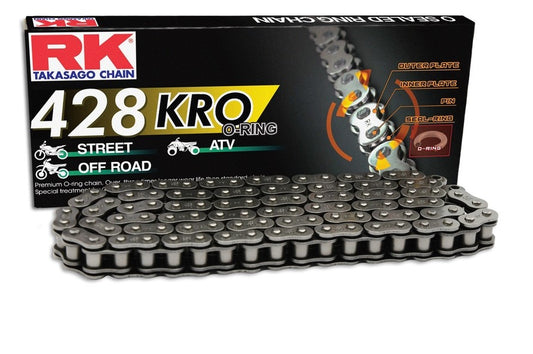 Drive chain 428KRO-140 (O-ring) rivet link (CLF) included standard color (capacity: up to 250 cc) (24 kN)