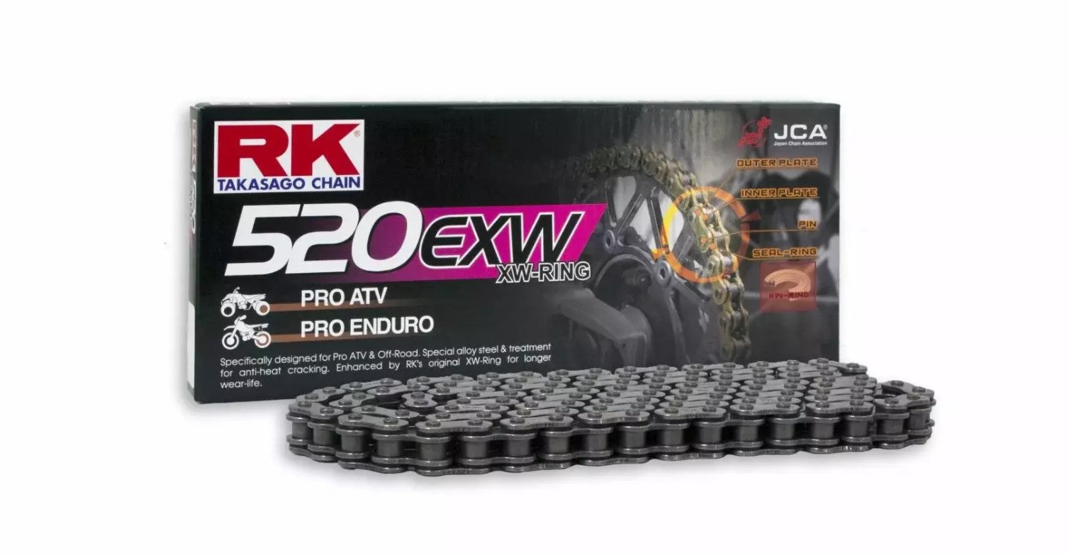 Drive chain 520EXW-128 (XW-ring) rivet link (CLF) included standard color (capacity: up to 750 cc) (34.3 kN)