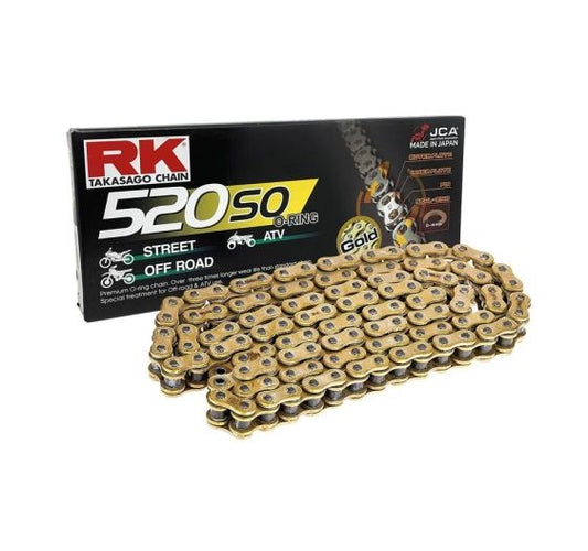 Drive chain 520SO-110 (O-ring) rivet link (CLF) included color gold (capacity: up to 400 cc) (30.5 kN)