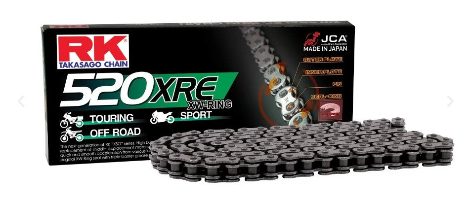 Drive chain 520XRE-118 (XW-ring) rivet link (CLF) included standard color (capacity: up to 800 cc) (36.5 kN)
