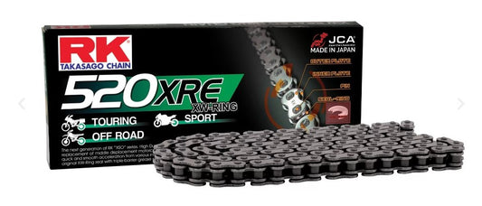 Drive chain 520XRE-124 (XW-ring) rivet link (CLF) included standard color (capacity: up to 800 cc) (36.5 kN)