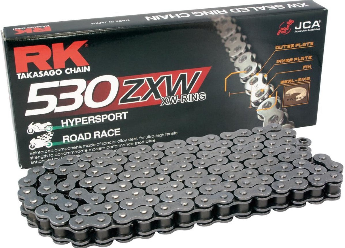 Drive chain 530ZXW-118 (XW-ring) rivet link (CLF) included standard color (capacity: up to 1400 cc) (44 kN)