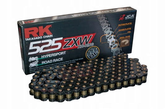 Drive chain BL525ZXW-120 (XW-ring) rivet link (CLF) included color black (capacity: up to 1200 cc) (42 kN)
