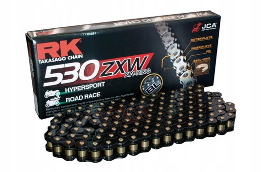 Drive chain BL530ZXW-118 (XW-ring) rivet link (CLF) included color black (capacity: up to 1400 cc) (44 kN)