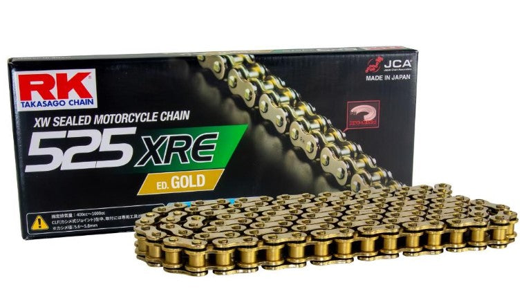 Drive chain GB525XRE-110 (XW-ring) rivet link (CLF) included color gold (capacity: up to 1000 cc) (42 kN)
