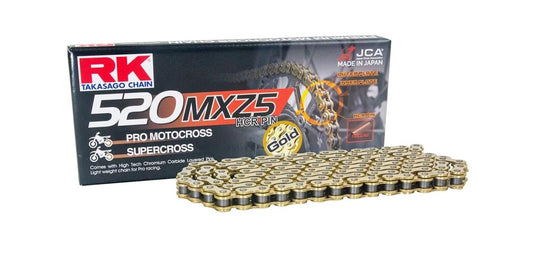 Drive chain (Motocross) 520MXZ5-120 clip (CL) included color gold (capacity: up to 500 cc) (37.8 kN)