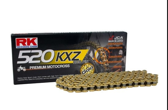 Drive chain (Motocross) GB520KXZ-120 clip (CL) included color gold (capacity: up to 450 cc) (35 kN)