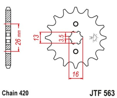 Front Sprocket 2063 13 YAMAHA YFS 200 BLASTER