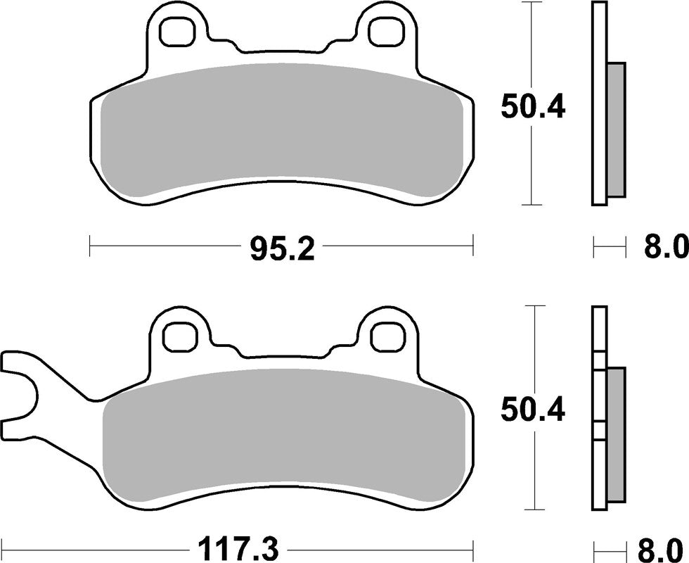 Brake pads EVO Sinter right front/rear Can-Am Maverick 1000 19-21, 900 17-19 gold color