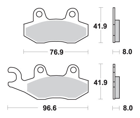 Brake pads KH135 / KH214 Street Performance (Excel) sinter gold color