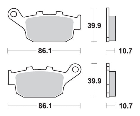 Brake pads KH140 Street Performance (Excel) sinter gold color