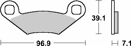 Brake pads KH159 Off-Road sinter gold color fits: Polaris 250,300,325,450,500,525,570,600,700,800