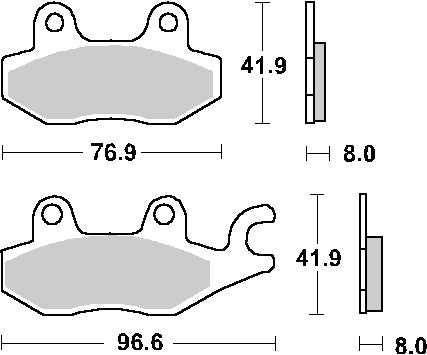 Brake pads KH165 / KH215 Street Performance (Excel) sinter gold color