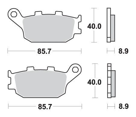 Brake pads KH174 Honda CRF1000/1100L Africa Twin 16-20 rear Street Performance (Excel) sinter gold color