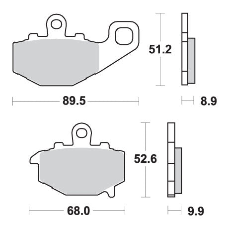 Brake pads KH192 Street Performance (Excel) sinter gold color