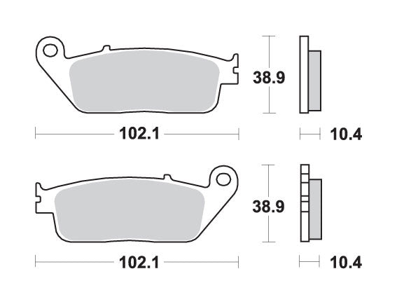 Brake pads KH196 Maxi Sinter sinter gold color fits: Yamaha VP/YP 125/250/300/400 front