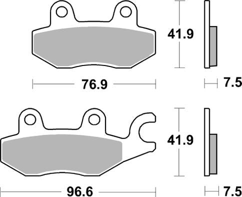Brake pads KH197 Kawasaki EX400 Ninja 18-23, EX250R Ninja 18-20
