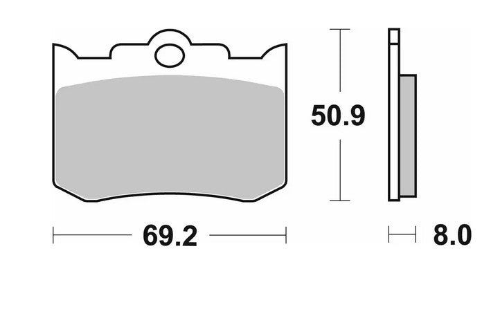 Brake pads KH216/3 Street Performance (Excel) sinter gold color fits: Indian Spirit/Scout/Chief 02-08 rear