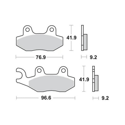 Brake pads KH228 Maxi Carbon Carbon Tech black color fits: Malaguti, Daelim, Kymco