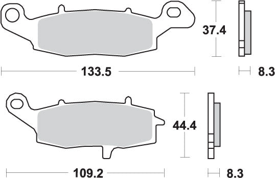 Brake pads KH229 Street Performance (Excel) sinter gold color