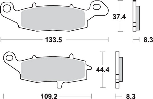 Brake pads KH229 Street Performance (Excel) sinter gold color