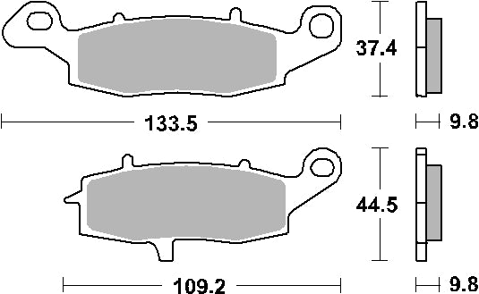 Brake pads KH231 Street Performance (Excel) sinter gold color fits Suzuki Intruder 1800 06 rear