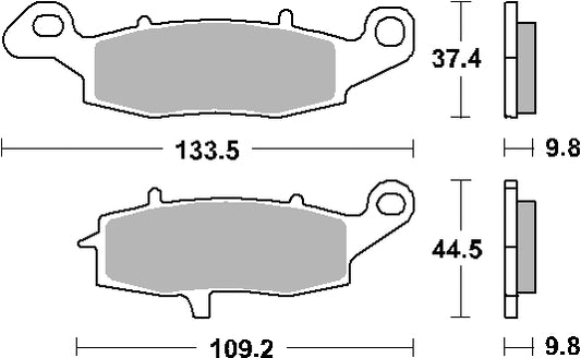 Brake pads KH231 Street Performance (Excel) sinter gold color fits Suzuki Intruder 1800 06 rear
