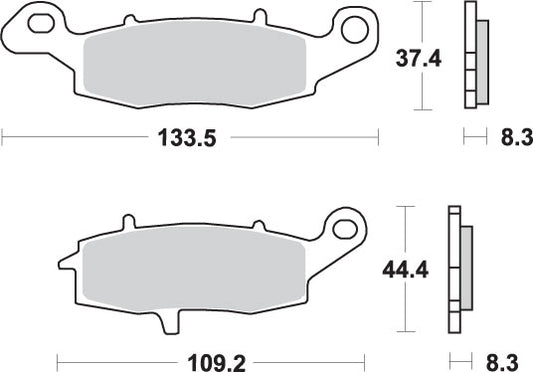 Brake pads KH231 Street Performance (Excel) sinter gold color