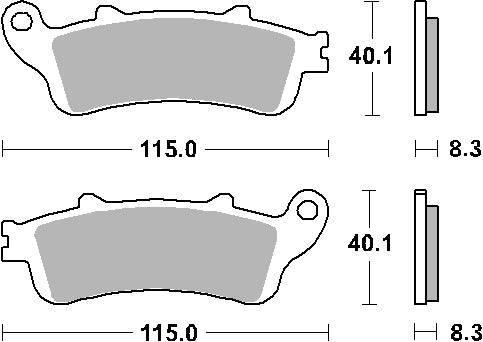Brake pads KH261 / KH281 Street Standard ceramic black color fits: Honda GL1800/CBR1000RR/VFR800 front