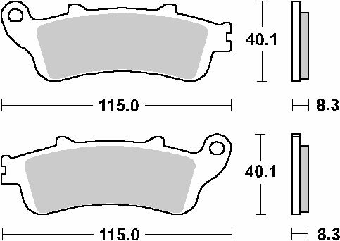 Brake pads KH261 / KH281 Street Standard ceramic black color fits: Honda XL1000 Varadero/VFR800/CBR1000RR rear