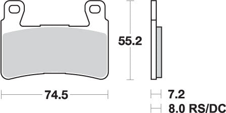 Brake pads KH265 Track and Sport sinter gold color (replaces RS compound)
