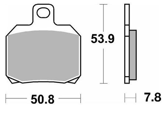 Brake pads KH266 Racing Carbon Tech black color fits: Aprilia 1000 RSV rear