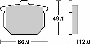 Brake pads KH29 Street Standard ceramic black color Honda GL1100 Gold Wing 75-77, CB750 77-79 front