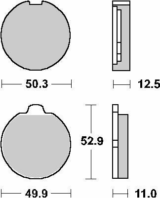 Brake pads KH35 Street Standard ceramic black color fits: Suzuki GS400/425/750/850/1000 front