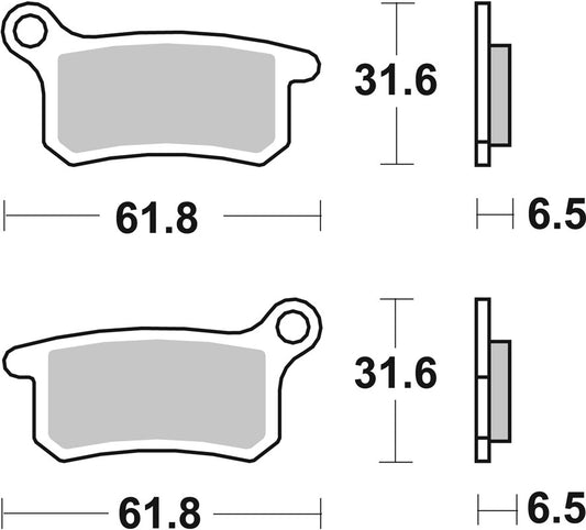 Brake pads KH357 Off-Road Racing sinter gold color front/rear KTM SX65 09-21, GasGas MC65 21-, Husqvarna TC65 17-, SX85 04-11