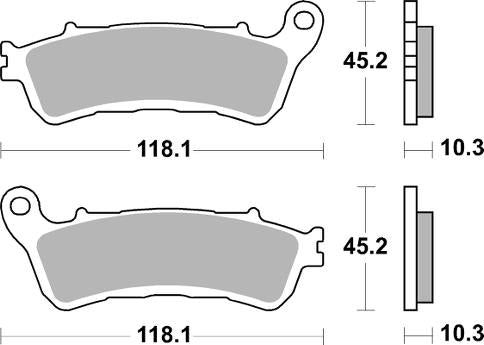 Brake pads KH388/2 Street Performance (Excel) sinter gold color Honda GL1800 Gold Wing 18-21 rear