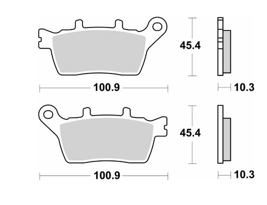 Brake pads KH Street Performance (Excel) sinter gold color Yamaha Tracer 9 GT 23-24, MXT Niken / Niken GT 18-24 (OEM: BD5-25806-00-00)