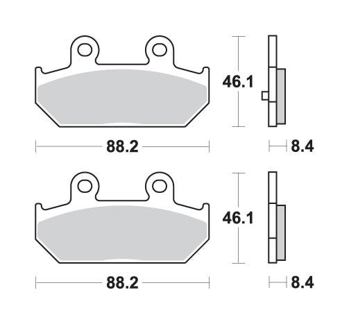 Brake pads KH412 Maxi Sinter sinter gold color Suzuki AN400/650 Burgman 02-23 rear
