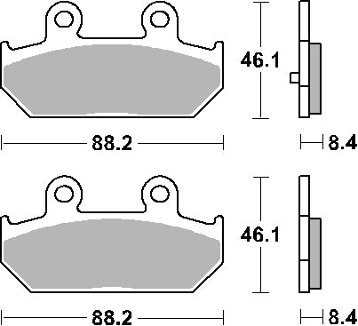 Brake pads KH412 Street Standard ceramic black color fits: Suzuki AN400/650 Burgman 02-23 rear