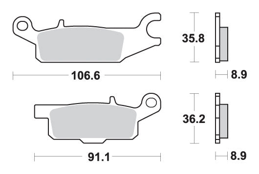 Brake pads KH445 Off-Road sinter gold color