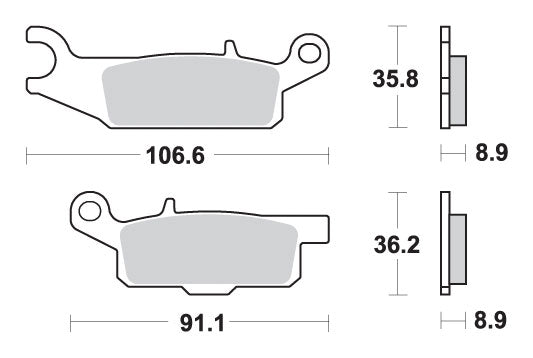 Brake pads KH446 Off-Road sinter gold color