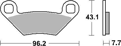 Brake pads KH475 Off-Road sinter gold color fits: Polaris 500/550/850/1000 front/rear