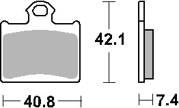 Brake pads KH602 Off-Road sinter gold color fits: KTM Freeride, SX85 rear