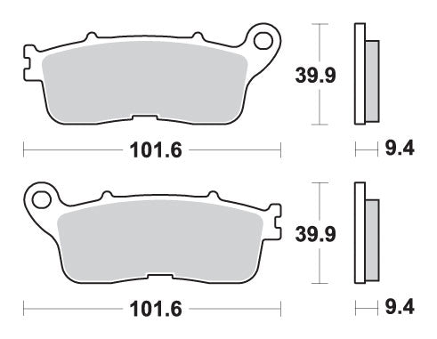 Brake pads KH636 Street Performance (Excel) sinter gold color